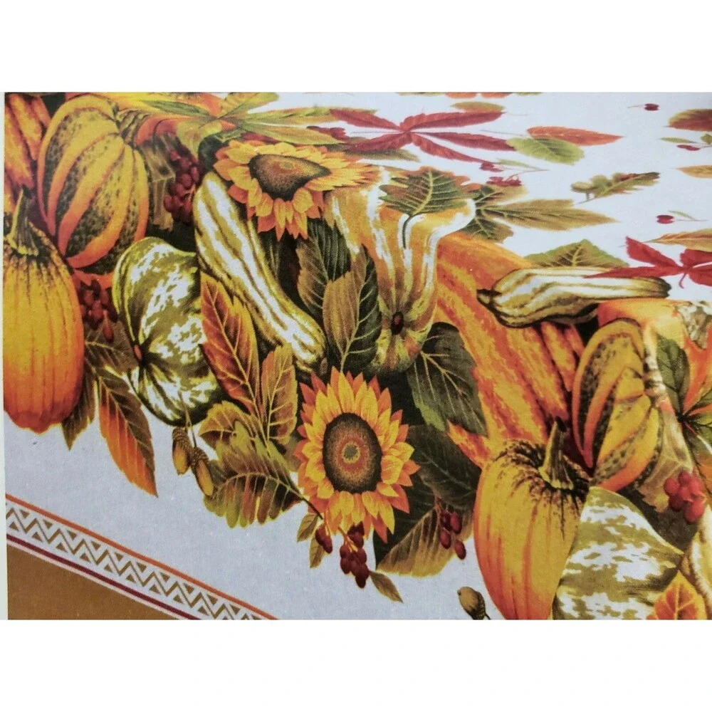 Printed Linen Tablecloth 52
